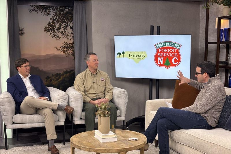 NCFA guests on the set of a CBS 17 television segment